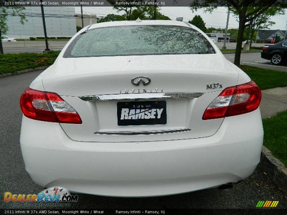 2011 Infiniti M 37x AWD Sedan Moonlight White / Wheat Photo #6