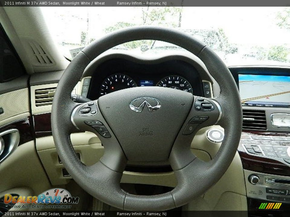 2011 Infiniti M 37x AWD Sedan Moonlight White / Wheat Photo #16