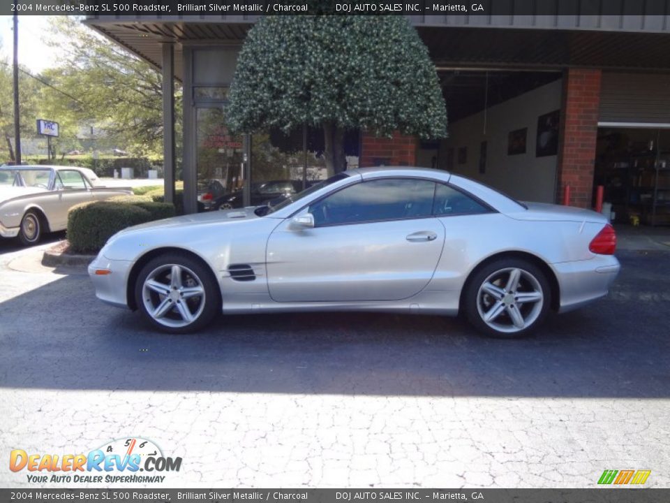 Brilliant Silver Metallic 2004 Mercedes-Benz SL 500 Roadster Photo #3
