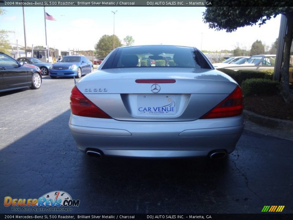2004 Mercedes-Benz SL 500 Roadster Brilliant Silver Metallic / Charcoal Photo #5