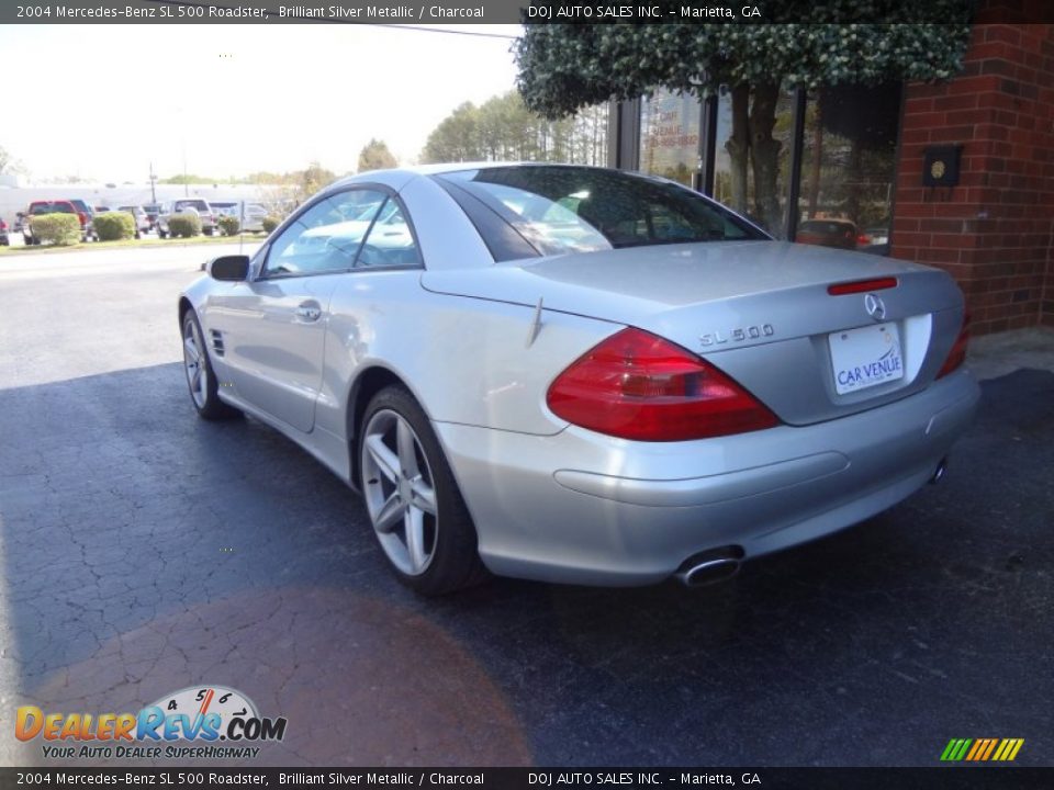 2004 Mercedes-Benz SL 500 Roadster Brilliant Silver Metallic / Charcoal Photo #12