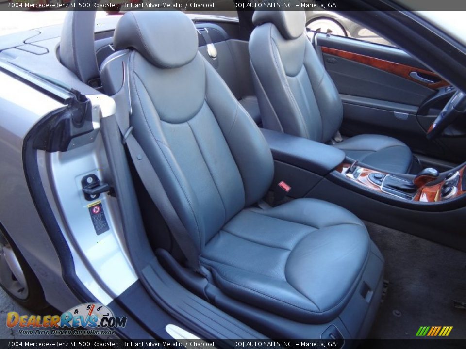 2004 Mercedes-Benz SL 500 Roadster Brilliant Silver Metallic / Charcoal Photo #15