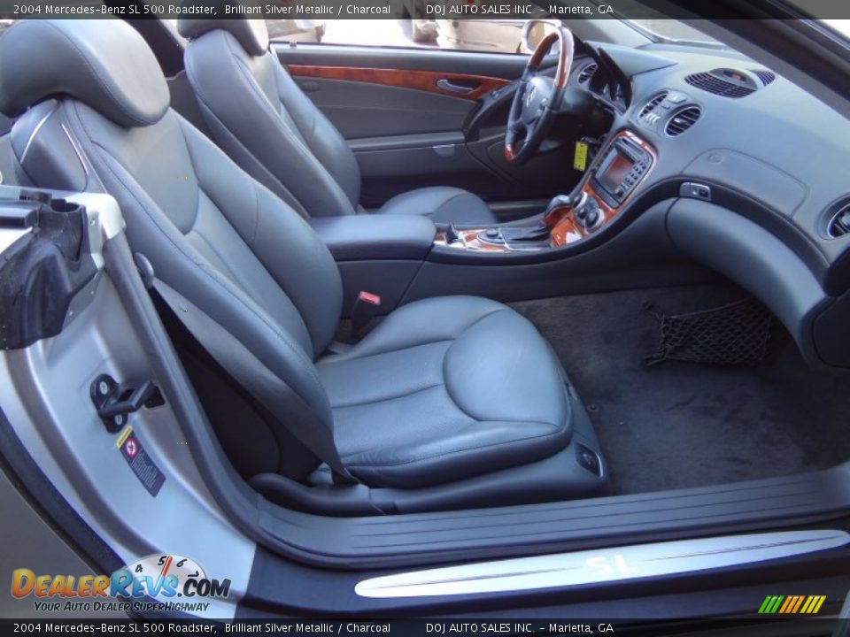 2004 Mercedes-Benz SL 500 Roadster Brilliant Silver Metallic / Charcoal Photo #16