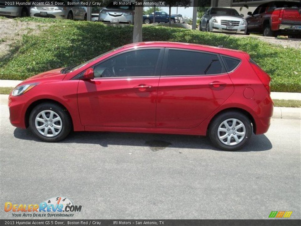 Boston Red 2013 Hyundai Accent GS 5 Door Photo #2