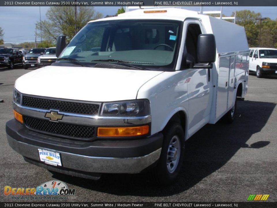 2013 Chevrolet Express Cutaway 3500 Utility Van Summit White / Medium Pewter Photo #1