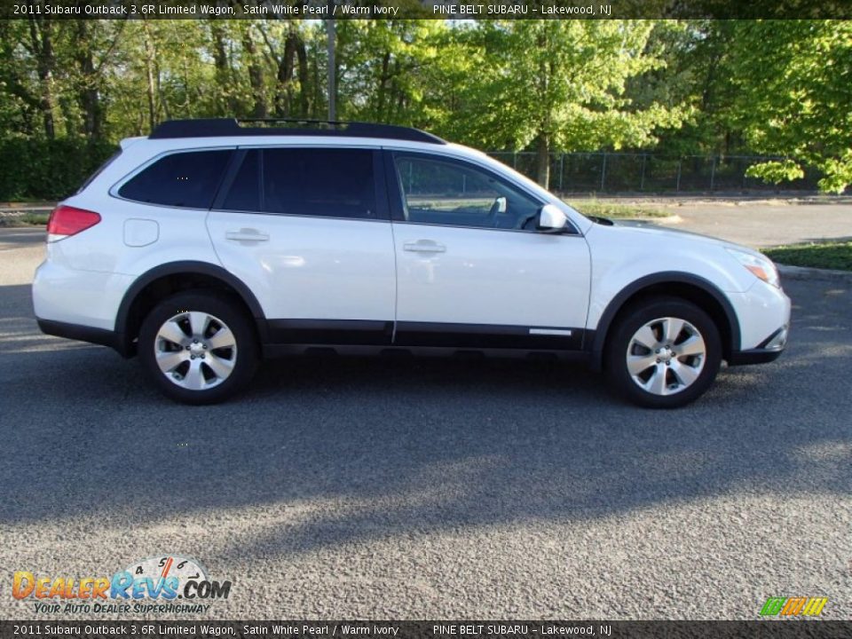 2011 Subaru Outback 3.6R Limited Wagon Satin White Pearl / Warm Ivory Photo #7