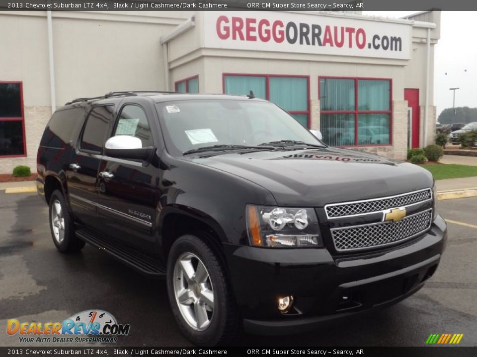2013 Chevrolet Suburban LTZ 4x4 Black / Light Cashmere/Dark Cashmere Photo #1