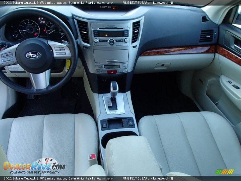 2011 Subaru Outback 3.6R Limited Wagon Satin White Pearl / Warm Ivory Photo #12