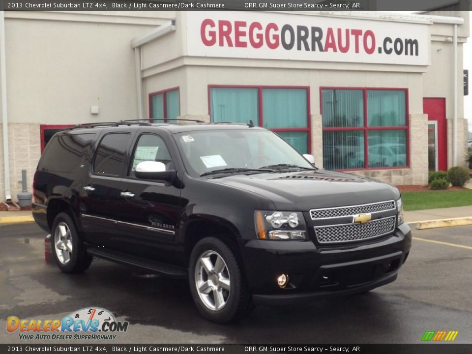 2013 Chevrolet Suburban LTZ 4x4 Black / Light Cashmere/Dark Cashmere Photo #2