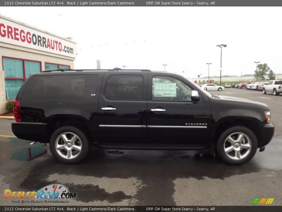 2013 Chevrolet Suburban LTZ 4x4 Black / Light Cashmere/Dark Cashmere Photo #4
