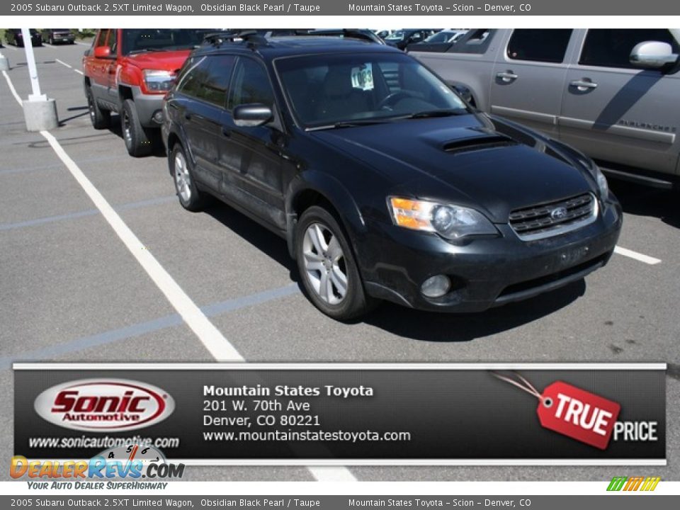 2005 Subaru Outback 2.5XT Limited Wagon Obsidian Black Pearl / Taupe Photo #1