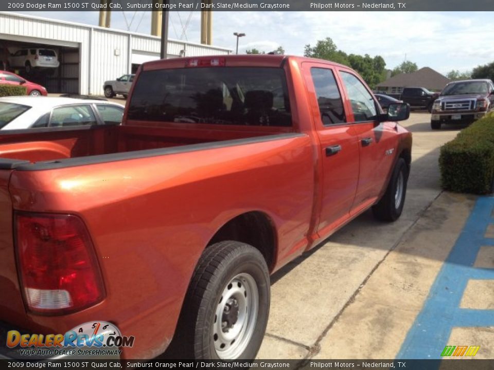 2009 Dodge Ram 1500 ST Quad Cab Sunburst Orange Pearl / Dark Slate/Medium Graystone Photo #7