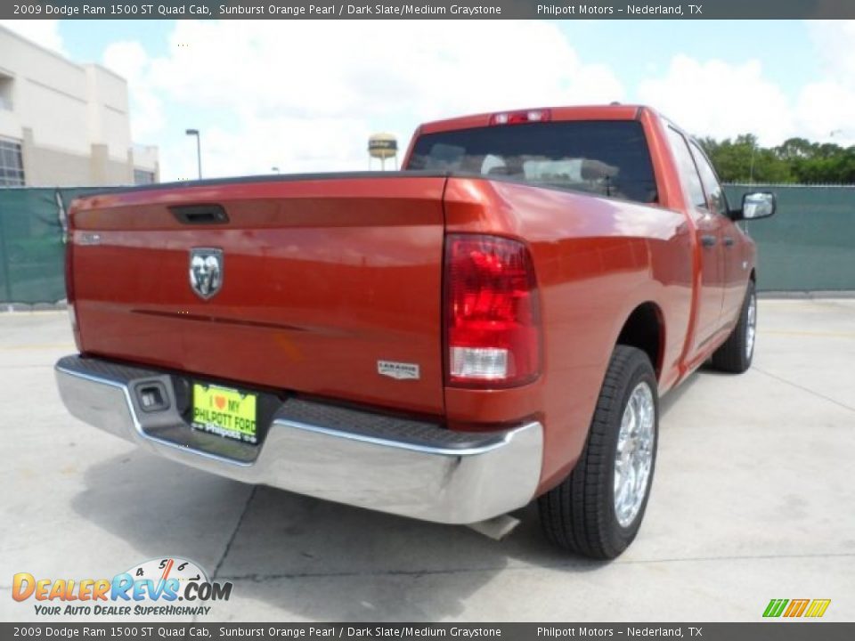 2009 Dodge Ram 1500 ST Quad Cab Sunburst Orange Pearl / Dark Slate/Medium Graystone Photo #10
