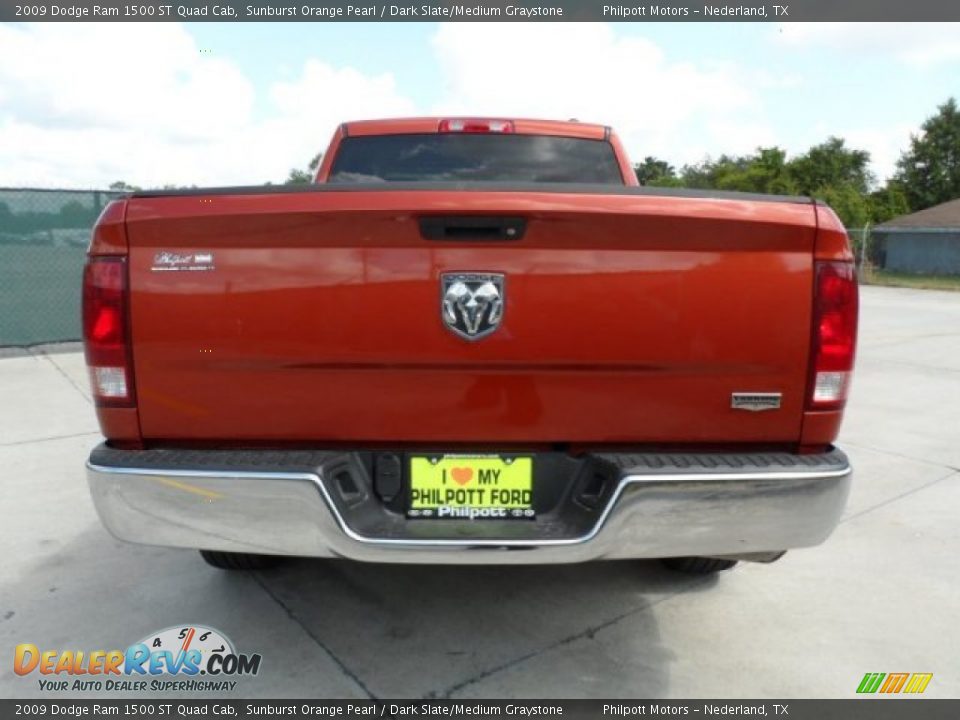 2009 Dodge Ram 1500 ST Quad Cab Sunburst Orange Pearl / Dark Slate/Medium Graystone Photo #11