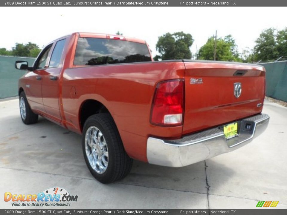 2009 Dodge Ram 1500 ST Quad Cab Sunburst Orange Pearl / Dark Slate/Medium Graystone Photo #12
