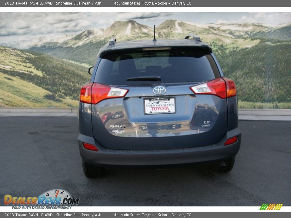 2013 Toyota RAV4 LE AWD Shoreline Blue Pearl / Ash Photo #4