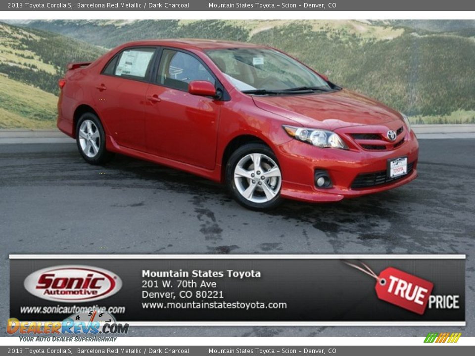 2013 Toyota Corolla S Barcelona Red Metallic / Dark Charcoal Photo #1