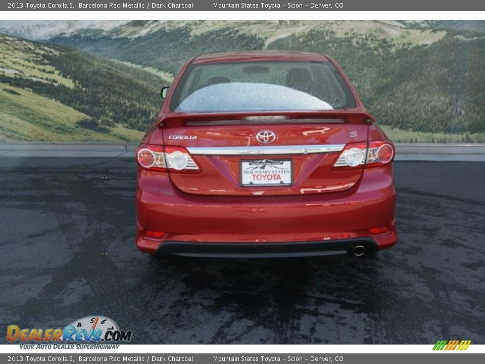 2013 Toyota Corolla S Barcelona Red Metallic / Dark Charcoal Photo #4