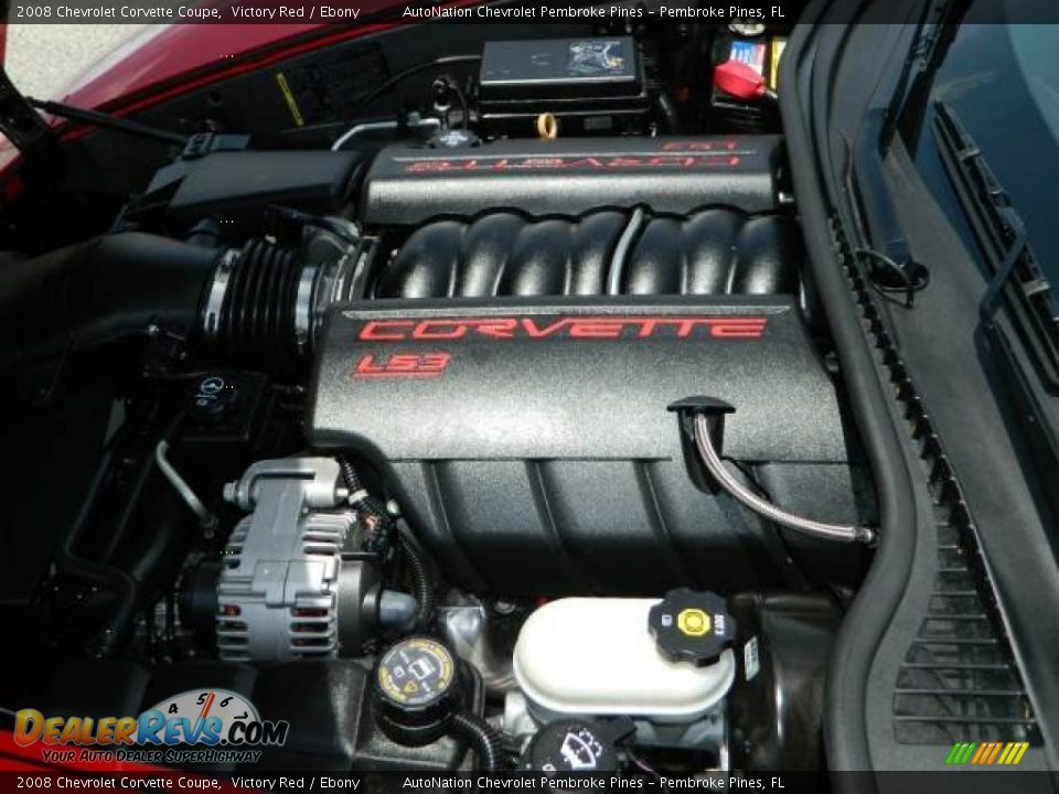 2008 Chevrolet Corvette Coupe 6.2 Liter OHV 16-Valve LS3 V8 Engine Photo #30