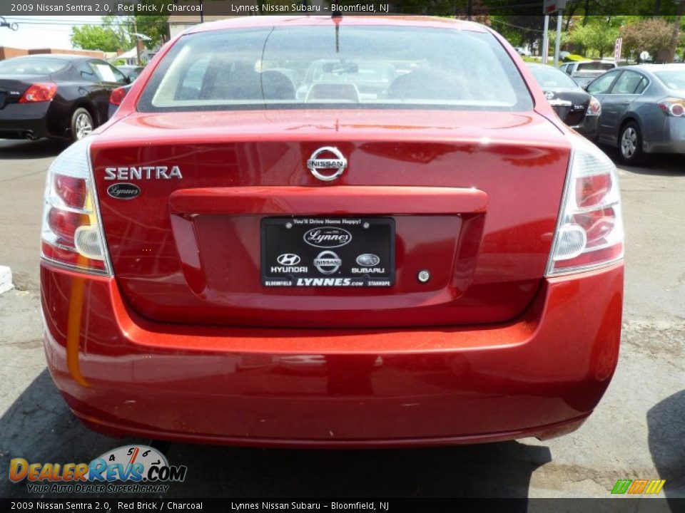 2009 Nissan Sentra 2.0 Red Brick / Charcoal Photo #6