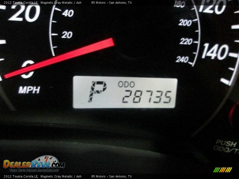 2012 Toyota Corolla LE Magnetic Gray Metallic / Ash Photo #12