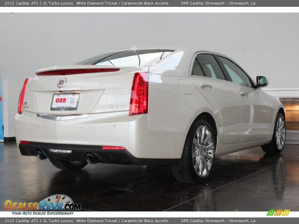 2013 Cadillac ATS 2.0L Turbo Luxury White Diamond Tricoat / Caramel/Jet Black Accents Photo #4