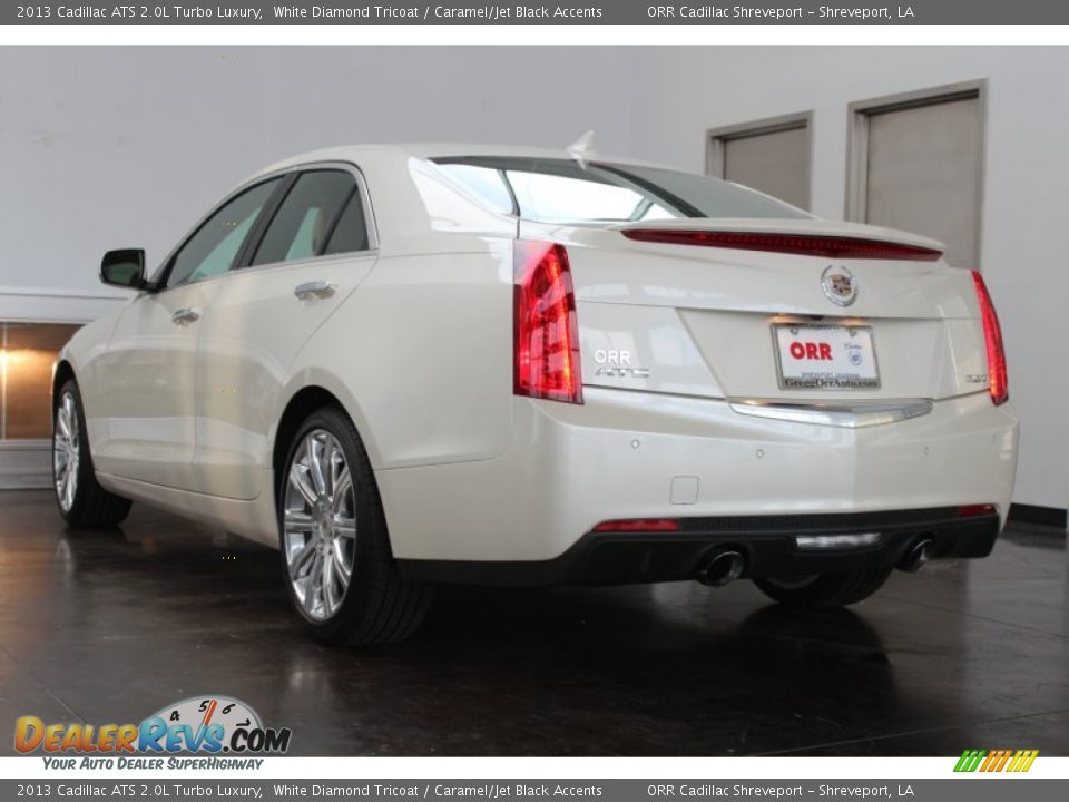 2013 Cadillac ATS 2.0L Turbo Luxury White Diamond Tricoat / Caramel/Jet Black Accents Photo #5