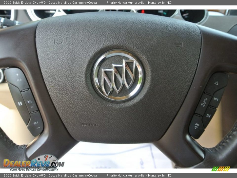 2010 Buick Enclave CXL AWD Cocoa Metallic / Cashmere/Cocoa Photo #17