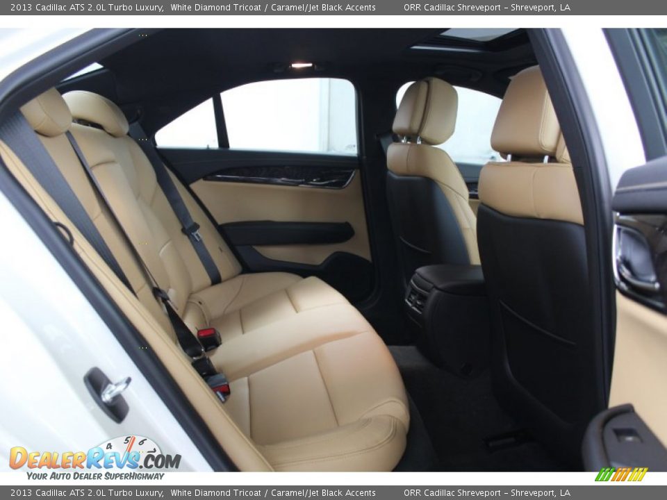 2013 Cadillac ATS 2.0L Turbo Luxury White Diamond Tricoat / Caramel/Jet Black Accents Photo #22