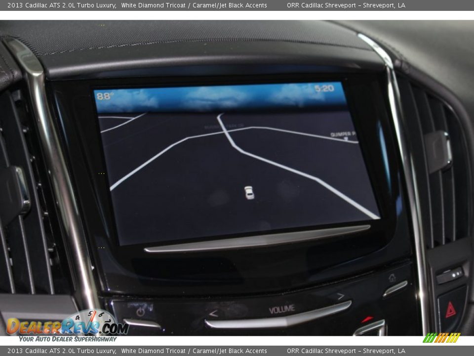 2013 Cadillac ATS 2.0L Turbo Luxury White Diamond Tricoat / Caramel/Jet Black Accents Photo #26