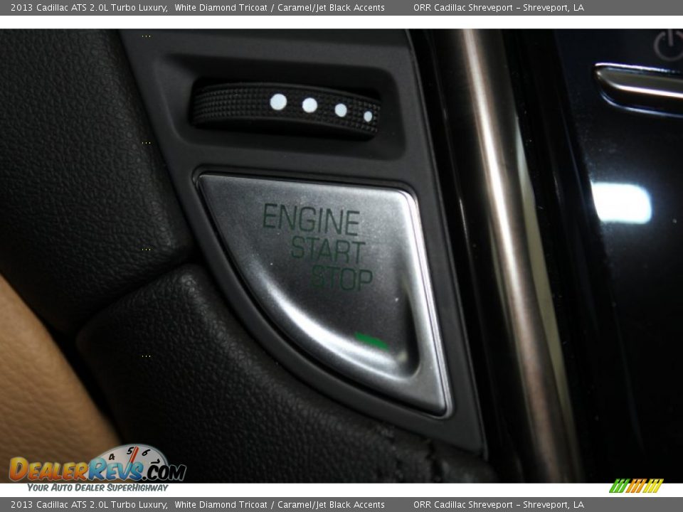 2013 Cadillac ATS 2.0L Turbo Luxury White Diamond Tricoat / Caramel/Jet Black Accents Photo #29