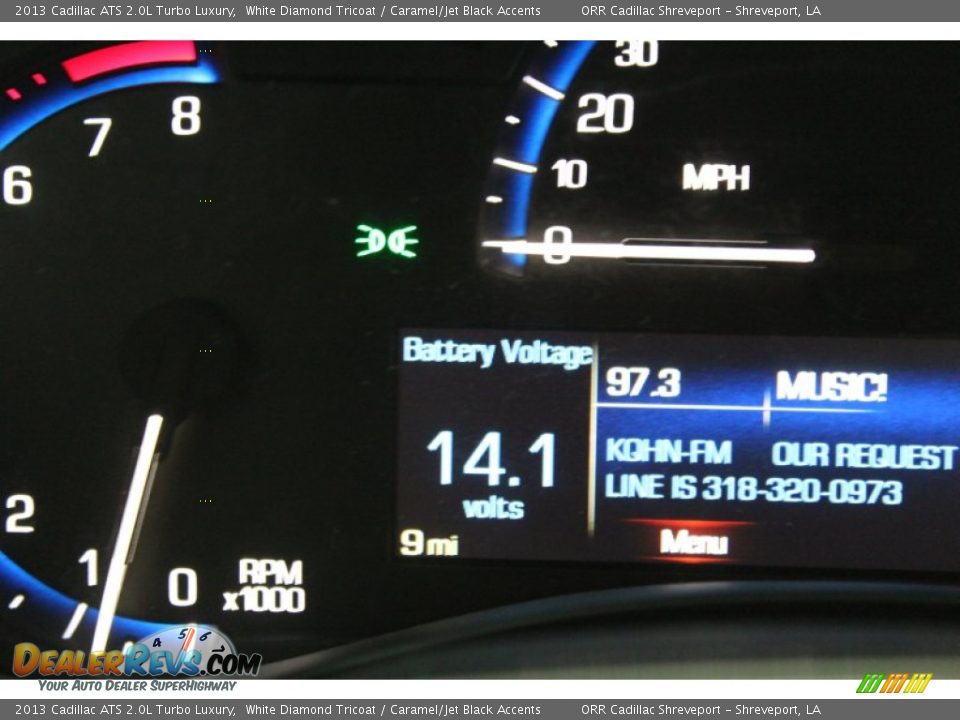 2013 Cadillac ATS 2.0L Turbo Luxury White Diamond Tricoat / Caramel/Jet Black Accents Photo #33
