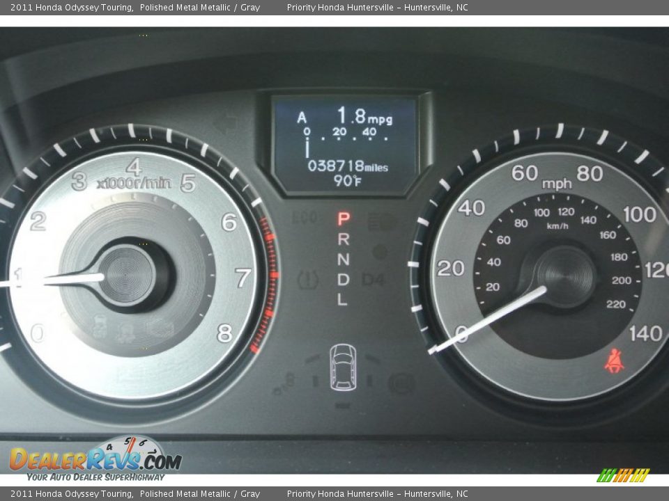 2011 Honda Odyssey Touring Polished Metal Metallic / Gray Photo #18
