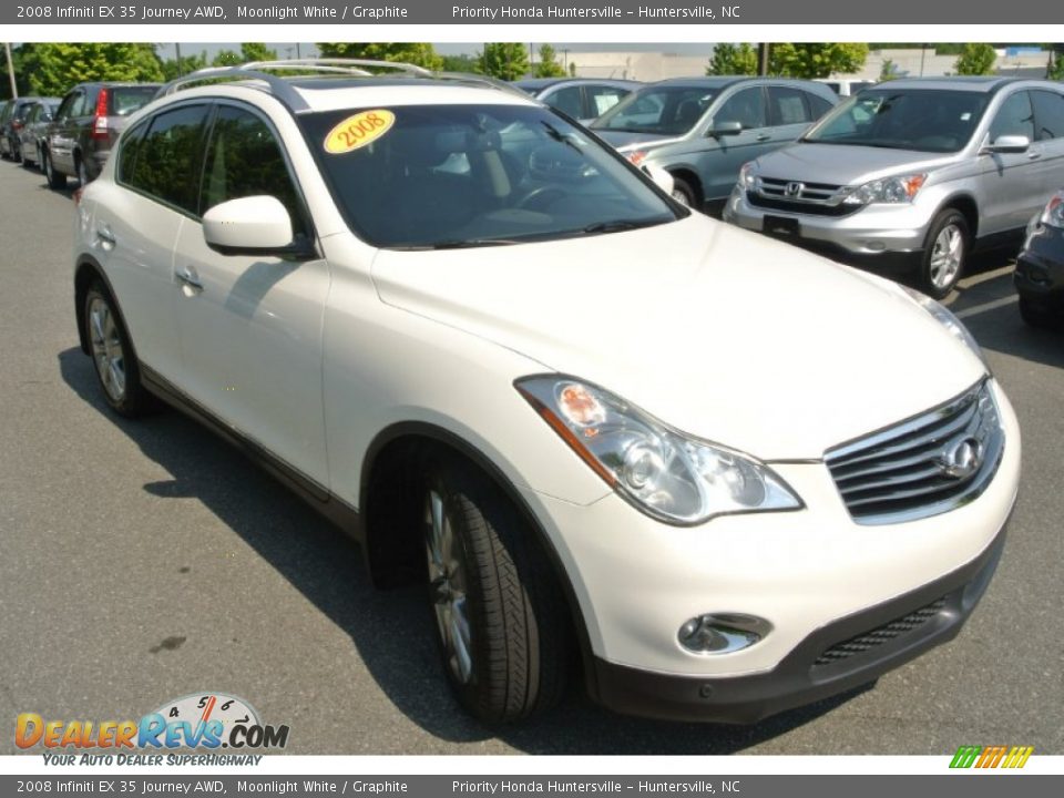 2008 Infiniti EX 35 Journey AWD Moonlight White / Graphite Photo #2