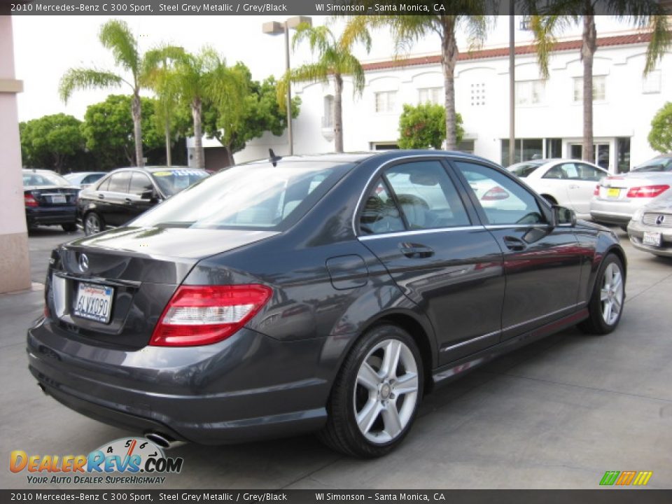 2010 Mercedes-Benz C 300 Sport Steel Grey Metallic / Grey/Black Photo #2