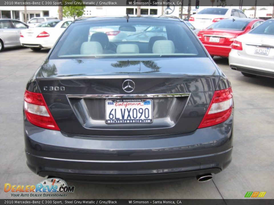 2010 Mercedes-Benz C 300 Sport Steel Grey Metallic / Grey/Black Photo #3