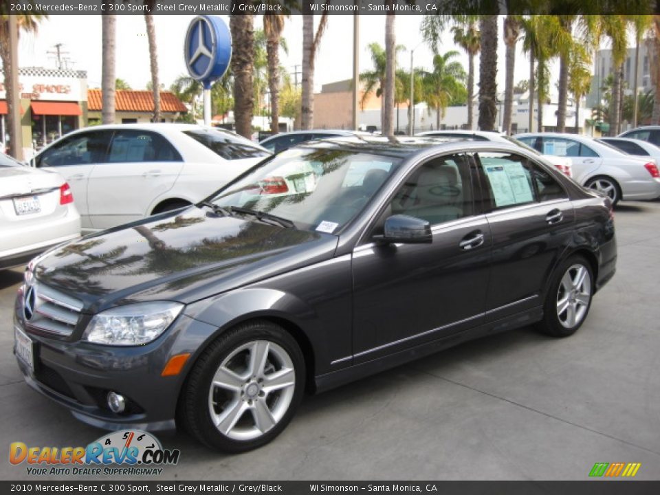 2010 Mercedes-Benz C 300 Sport Steel Grey Metallic / Grey/Black Photo #5
