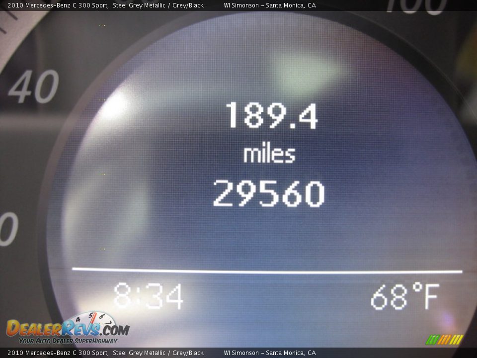 2010 Mercedes-Benz C 300 Sport Steel Grey Metallic / Grey/Black Photo #9