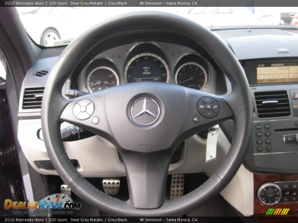2010 Mercedes-Benz C 300 Sport Steel Grey Metallic / Grey/Black Photo #10