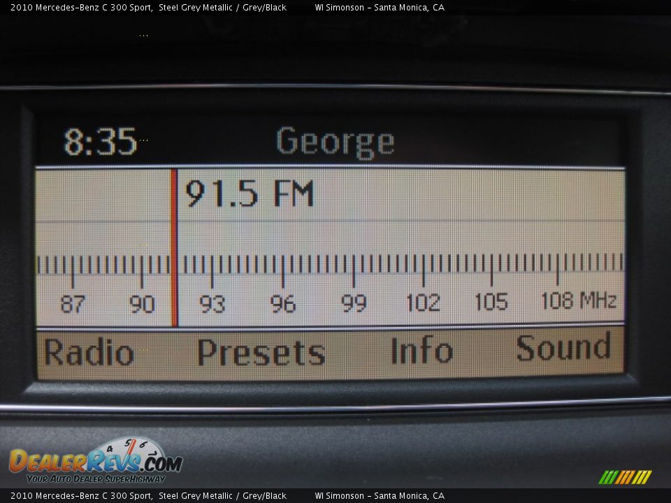 2010 Mercedes-Benz C 300 Sport Steel Grey Metallic / Grey/Black Photo #14