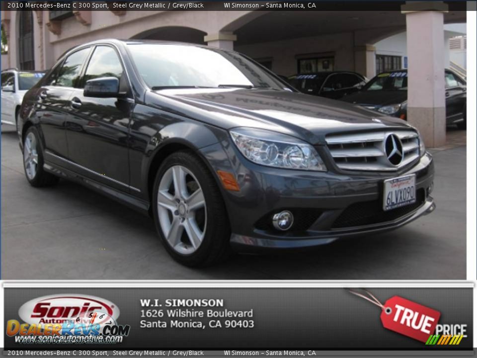 2010 Mercedes-Benz C 300 Sport Steel Grey Metallic / Grey/Black Photo #26