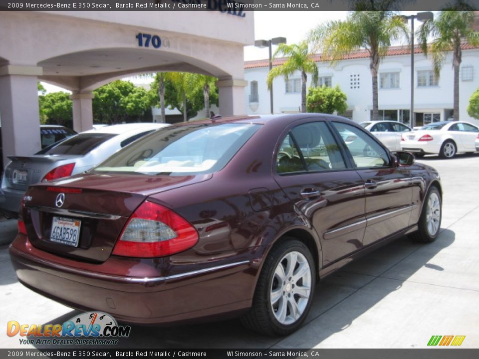 2009 Mercedes-Benz E 350 Sedan Barolo Red Metallic / Cashmere Photo #2