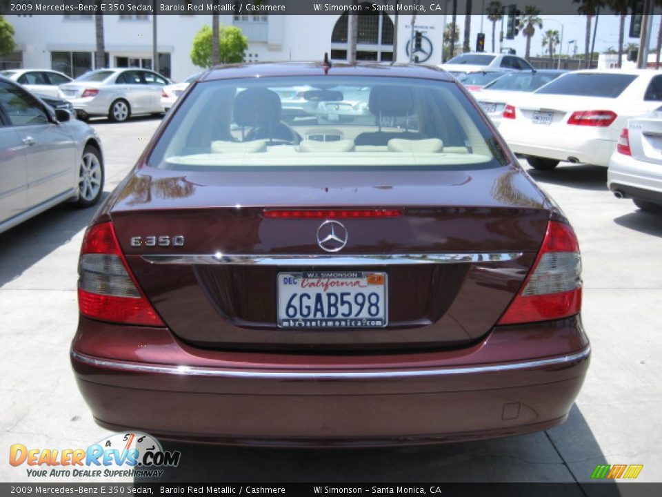 2009 Mercedes-Benz E 350 Sedan Barolo Red Metallic / Cashmere Photo #3