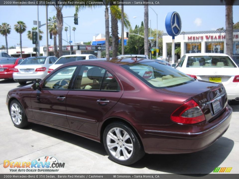 2009 Mercedes-Benz E 350 Sedan Barolo Red Metallic / Cashmere Photo #4