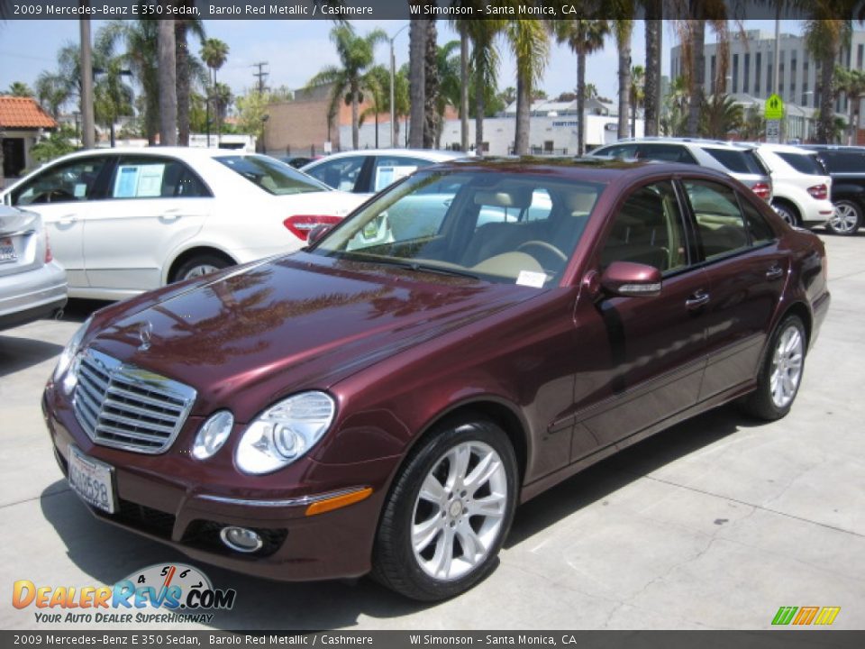 2009 Mercedes-Benz E 350 Sedan Barolo Red Metallic / Cashmere Photo #5