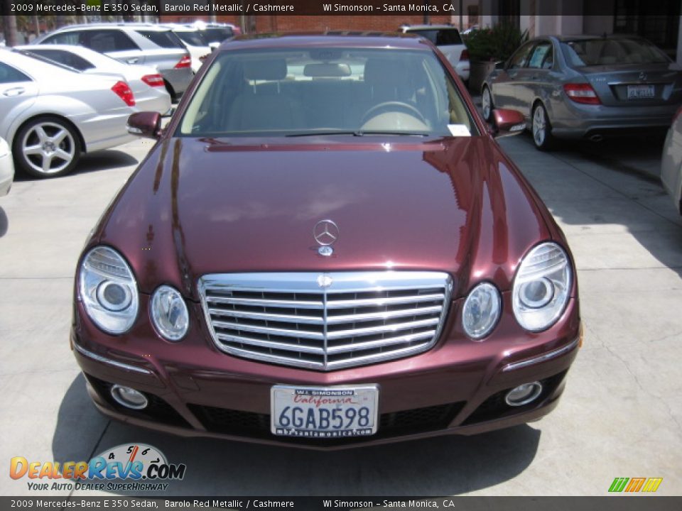 2009 Mercedes-Benz E 350 Sedan Barolo Red Metallic / Cashmere Photo #6
