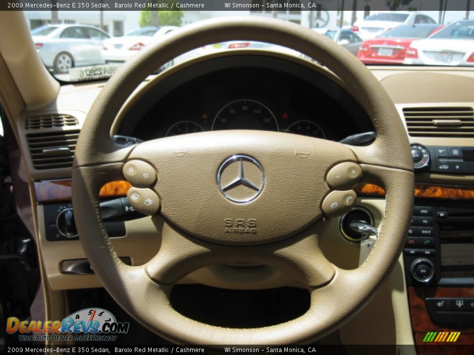 2009 Mercedes-Benz E 350 Sedan Barolo Red Metallic / Cashmere Photo #11