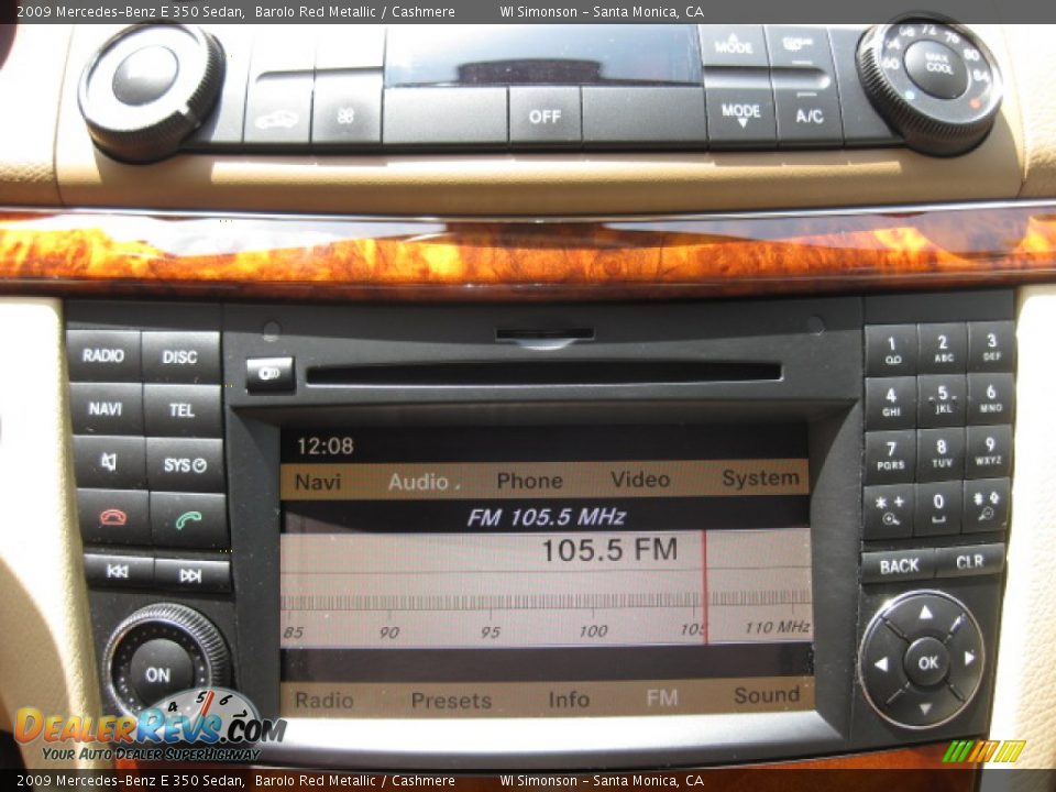 2009 Mercedes-Benz E 350 Sedan Barolo Red Metallic / Cashmere Photo #15