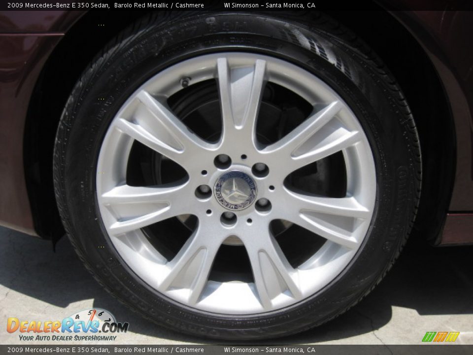 2009 Mercedes-Benz E 350 Sedan Barolo Red Metallic / Cashmere Photo #24