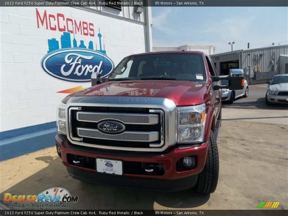 2013 Ford F250 Super Duty Platinum Crew Cab 4x4 Ruby Red Metallic / Black Photo #1